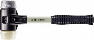 Produktbild von HALDER SIMPLEX Nylon / Weichmetallhammer mit verstärktem Tempergussgehäuse und Glasfaserstiel - D=50 mm - 3789.050