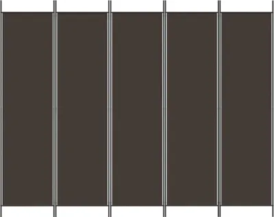 Produktbild von "2026 Aktion" 5-tlg. Paravent Raumteiler Elegantes Design - Trennwand/Sichtschutz - Braun 250x200 cm Stoff DEMöbel 6254274
