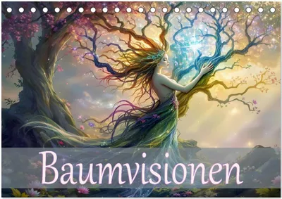 Immagine prodotto di Baumvisionen (calendario da tavolo 2026, formato DIN A5 orizzontale), calendario mensile CALVENDO