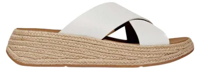 Produktbild von FitFlop - Badesandale für Damen, Leder, flach geformter Absatz GT16561 (37 EU) (Weiß)