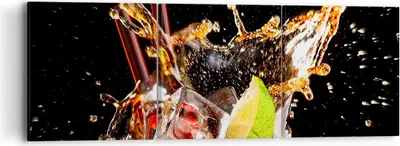 Produktbild von Bild auf Leinwand - Leinwandbild - Trinken saft cocktail nachtisch - 90x30cm - Wand Bild - Wanddeko - Leinwanddruck - Bilder - Kunstdruck - Wanddekoration - Leinwand bilder - Wandkunst - CA90x30-2223