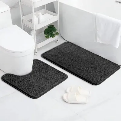 Produktbild von Set aus zwei weichen und absorbierenden Badeböden mit Anti-Slip für die Dusche