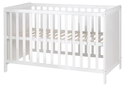 Obrázok produktu pre roba posteľ na spoločné spanie, biela, výškovo nastaviteľná, 5 lamelových roštov, vrátane lamelového rámu, 60 x 120 cm