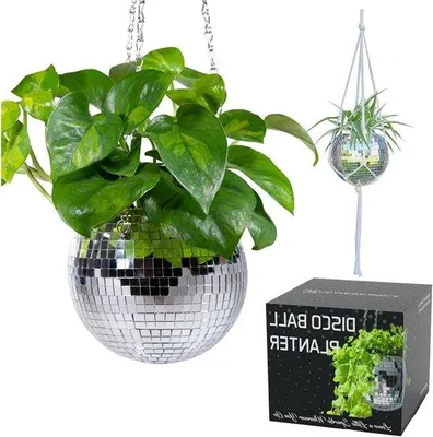 Produktbild von Silberner Hänge-Topf 15 cm für Pflanzen Dekoration