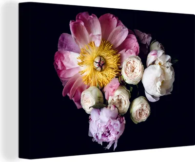 Obrázek produktu pro OneMillionCanvasses® Malba na plátně Nástěnná malba na plátně - Květiny - růžová - pastelová - 150x100cm