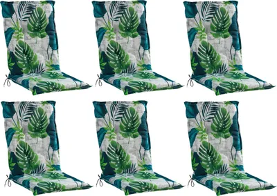 Produktbild von Gartenstuhlauflagen - Grau - Mittellehner - 6er Set