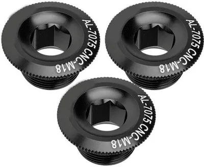 Image de Pédalier pour VTT en aluminium, 18 mm - Léger - Ensemble de manivelles durable - Inclus : manivelles noires - Manivelles en aluminium