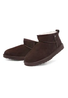 Produktbild von Herren  Warm Gefütterte Winter Boots Stiefeletten Bequeme Lammfell-Stiefe Coffee Größe 42