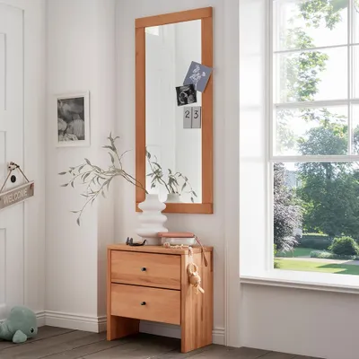 Produktbild von Flurmöbel Set Kommode Spiegel Buche massiv CUENCA-137