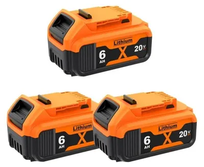 Produktbild von 20V Li-Ion Akku - Ersatzakku Für Elektrowerkzeuge - 6,0Ah Kapazität - 3er Pack - Kompatibel Mit DCB200 DCB205 DCB201 DCB203