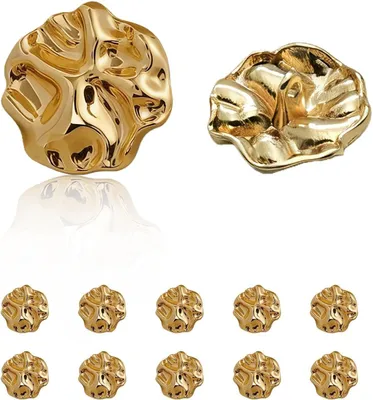Obrázok produktu pre Kovové gombíky 23 mm, 12 ks, zlaté, pre kabát