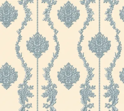 Produktbild von A.S. Création Vliestapete Château 5 Tapete beige blau metallic 10,05 m x 0,53 m 344936 34493-6