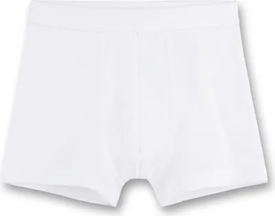 Produktbild von Sanetta Jungen Short - Pant, Unterhose, Organic Baumwolle, 104-176, einfarbig Weiß 104