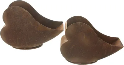 Produktbild von Pflanzer Herzen, 2er Set, Metall, Edelrost, zum Bepflanzen mit Folie ausschlagen Maße: 26 x 8 x 19 cm, 29 x 11 x 22 cm
