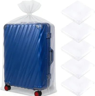 Obrázek produktu pro Extra velké průhledné úložné pytle – sada 6 kusů – 100 x 152 cm – Opakovaně použitelné stěhovací pytle – vhodné pro nábytek a zavazadla