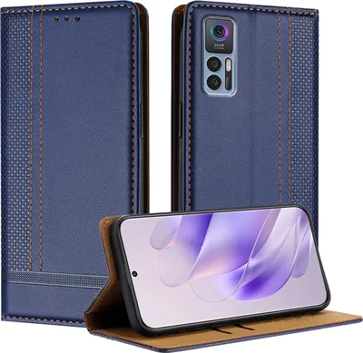 Obrázek produktu pro Pouzdro na mobilní telefon pro TCL 30 kožený flipový kryt s funkcí stojánku modrý