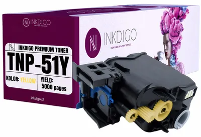 Produktbild von Inkdigo Toner TNP51Y für Minolta Bizhub C3110 – Gelb, 5000 Seiten,, KI-generiertes Bild