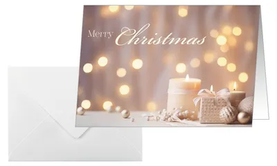 Produktbild von sigel Weihnachtskarte "Golden Glow" A6 quer (A5)