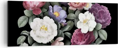 Produktbild von Bild auf Leinwand - Leinwandbild - Einteilig - Blumen Blumenstrauß Komposition - 140x50cm - Wand Bild - Wanddeko - Wandbilder - Leinwanddruck - Bilder - Wanddekoration - Leinwand bilder AB140x50-5032