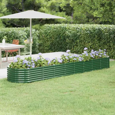 Immagine prodotto di VIDAXL -Planungsbox 368x80x36 cm Pulver -bezogenes Stahlgrün