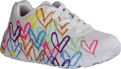 Obrázok produktu pre Skechers Uno Lite Spread the Love 314064LWMN Tenisky, Syntetické, Multi, Dievčatá - Detská obuv pre teenagerov Dievčatá Veľkosti 25 - 42, Biela