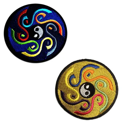 Obrázek produktu pro Yin Yang Spirituell - záplata, nažehlovací, nažehlovací záplata, aplikace, záplata, nažehlovací, Velikost: Ø 8 cm