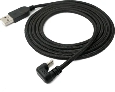 Produktbild von SYSTEM-S USB 3.1 Kabel 1,5m Typ C Stecker zu 2.0 A Stecker geflochten 180° Winkel Schwarz