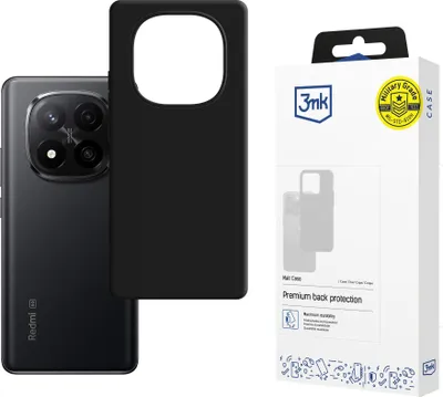 Produktbild von Handyhülle für Xiaomi Redmi Note 15 Pro Plus 5G, 3mk Matt Case, Mattes Schwarz