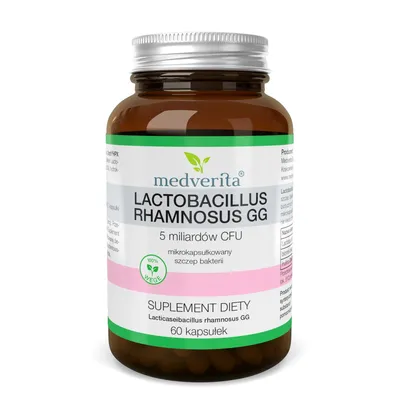 Zdjęcie produktu dla Medverita Lactobacillus rhamnosus 5 miliardów CFU - 60 kapsułek