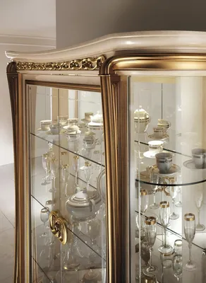 Produktbild von Esstisch Tisch Möbel kommode Vitrine Set 5tlg. Gruppe Design Esszimmer Garnitur