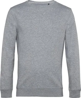 Produktbild von Herren-Sweatshirt - B&C ORGANIC CREW NECK - heather grey - Größe L