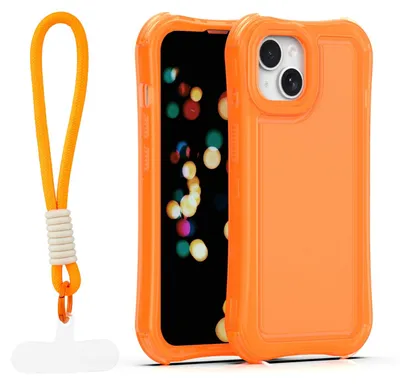 Zdjęcie produktu dla Nakładka Safepop Ze Smyczą Do Iphone 13 6,1" Pomarańczowa