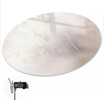 Produktbild von Glas Tischplatte fi90 cm – Tischauflage aus gehärtetem Glas – Glasplatte für Esstisch – Küchentischplatte aus Glas – Tischschutz Glas modern – Dekorative Glasplatte – Pflegeleichte Glastischplatte – Sicherheitsglas Tischplatte – Subtile Abstraktion