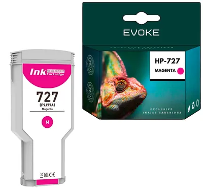 Image de Encres Evoke, couleur magenta, pour HP 727M (300 ml) | Référence : F9J77A | Compatible avec les modèles : T920, T930, T1500, T1530, T2500, T2530