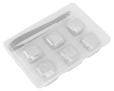 Produktbild von Whisky-Eiswürfel aus lebensmittelechtem Edelstahl 304, sicher, ungiftig, weit verbreitete Whisky-Steine für Whisky-Getränke