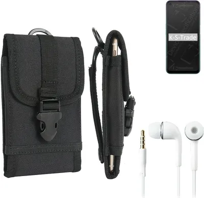 Produktbild von K-S-Trade Holster Schutz Hülle kompatibel mit Oppo A72 Gürteltasche Handy Hülle Tasche outdoor Seitentasche schwarz 1x + Kopfhörer