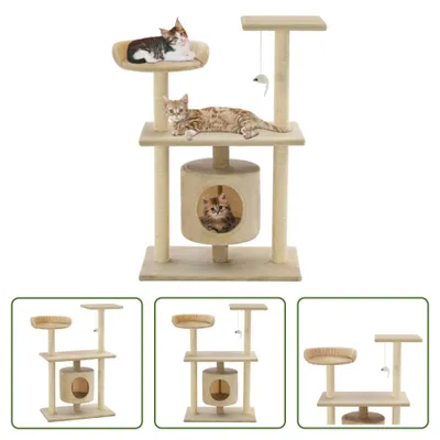 Produktbild von The Living Store Katzen-Kratzbaum Sisal 95 cm Beige