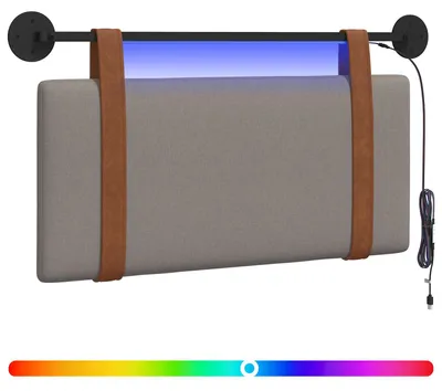 Image de Tête de lit suspendue Avec lumière LED TaupePolyuréthaneantique