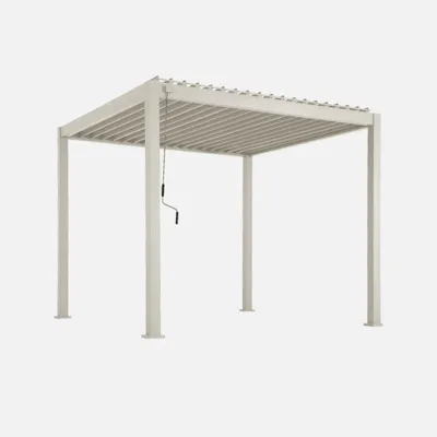 Produktbild von sweeek - Bioklimatische Pergola mit Lamellendach Triomphe 3x3m V2 - Beige