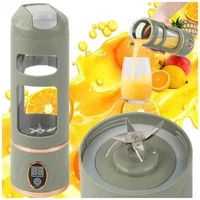 Immagine prodotto di Verk 07420: Frullatore portatile per smoothie, capacità 450 ml, alimentazione USB, colore verde