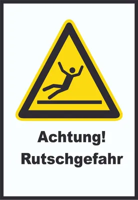 Produktbild von Achtung Rutschgefahr A1 (594x841mm) Schild