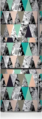 Produktbild von Kühlschrankfolie Aufkleber Kühlschrankmagnete Dekoration Kühlschrankfolie 70x190 cm - Tropisch