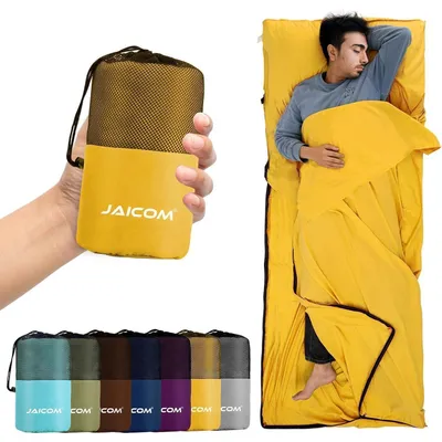 Obrázek produktu pro Lehký spací pytel do stanu, mikrovlákno, rozměry 220x90 cm, vhodný pro cestování a kempování