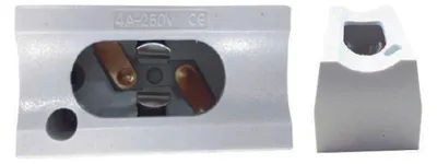 Image de Douille Linestra, Modèle S14d, Blanc, 2 Contacts, 6,5 X 3,5 X 3,4 Cm