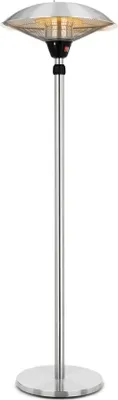 Obrázek produktu pro blumfeldt Heat Guard Podlahový sálavý ohřívač - podlahový sálavý ohřívač o výkonu 900, 1200 a 2100 W ve 3 nastaveních, výškově nastavitelný infračervený ohřívač, odolný vůči povětrnostním vlivům, hliníkový podstavec, 1,8 m kabel, stříbrná