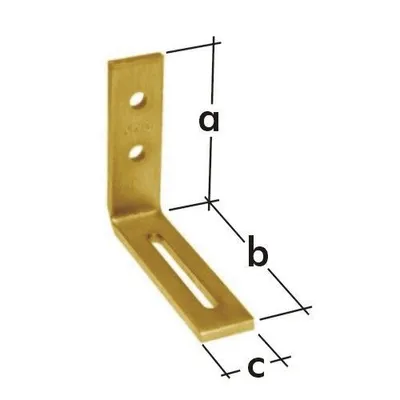 Obrázek produktu pro Úhelník stavitelný KR 1, 80x65x20x3 zinkovaný plech / balení 1 ks