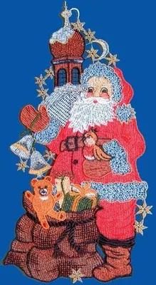 Produktbild von Fensterbild "Santa Claus", 18 x 36 cm, Original Plauener Spitze