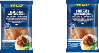 Produktbild von TULIP Grill-Haxe mit Schwarte 2x 600g Tafelfertig Kross Gegart Vakuumverpackt