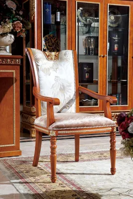 Produktbild von 6 Stühle Set Esszimmer Designer Holz Stuhl Garnitur E62 Antik Stil Barock Rokoko