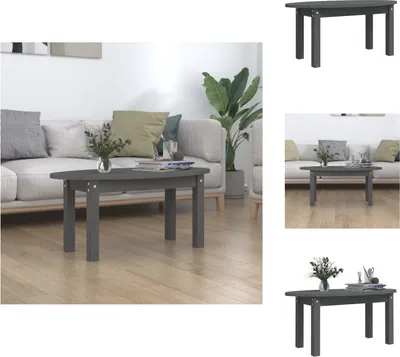 Produktbild von vidaXL Couchtisch Grau 80x40x35 cm Massivholz Kiefer -  Couchtische